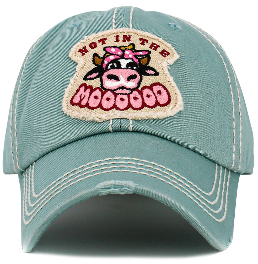 Not in the Mood Vintage Baseball Cap Black