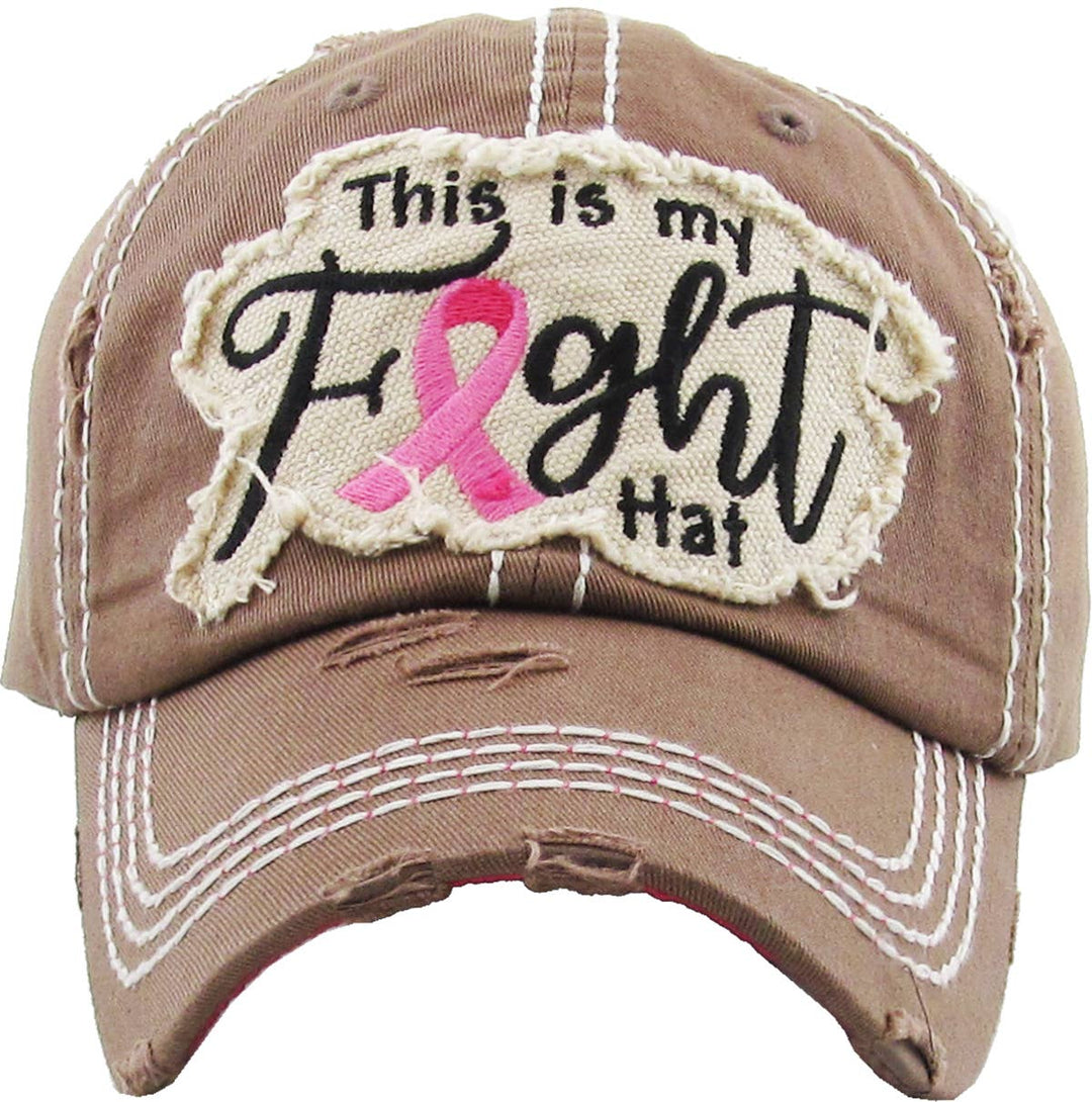 This Is My Fight Hat Pink Ribbon Baseball Cap Pink