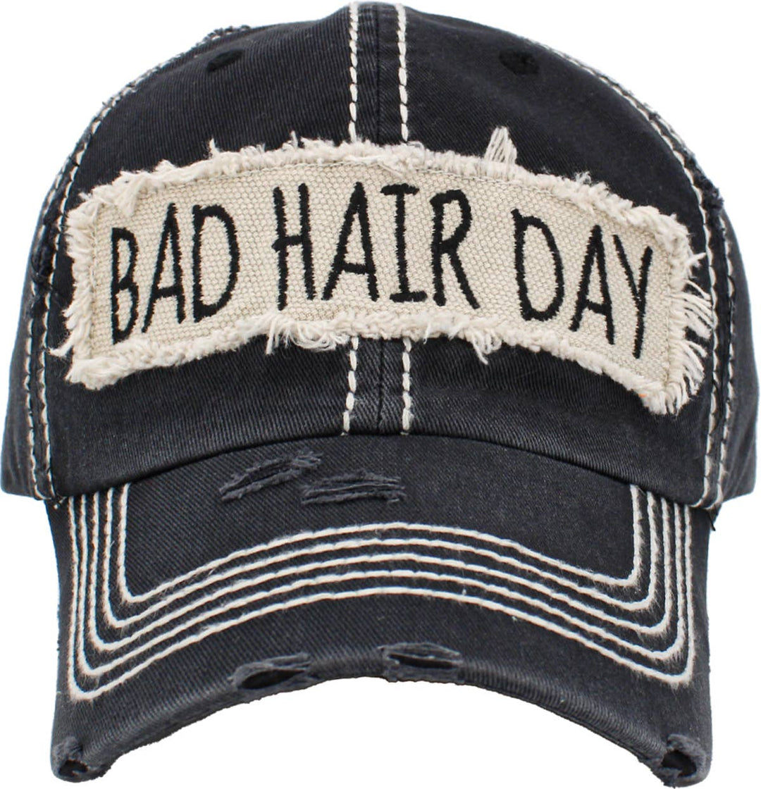 Bad Hair Day Washed Vintage Ball Cap Wine Red