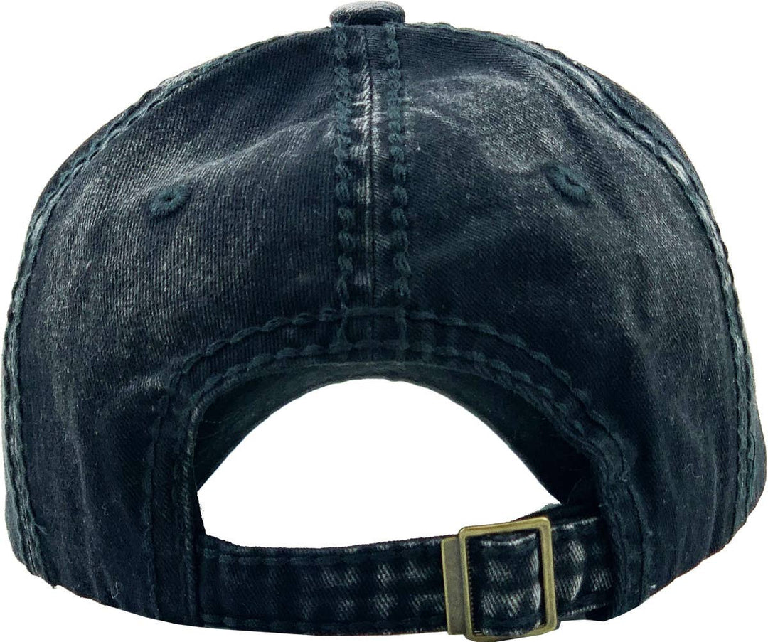 Save Water Drink Wine Vintage Ballcap One Size Adjustable Black