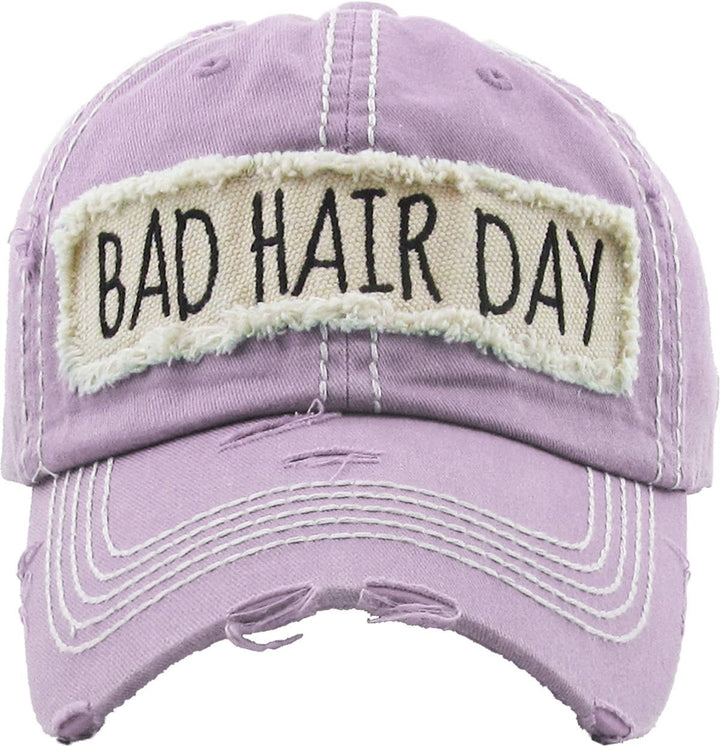Bad Hair Day Washed Vintage Ball Cap Wine Red