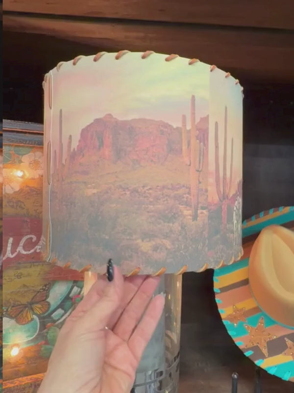 Lampshade Desert Burros 11-inch