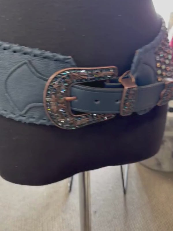 Navy & Bronze Kurtmen Belt