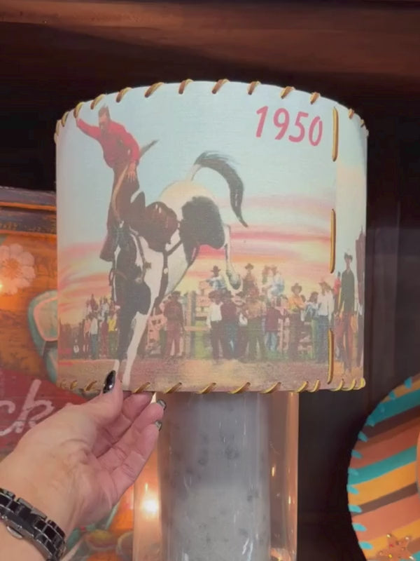 Lampshade Let 'er Buck  Bronc 11-inch