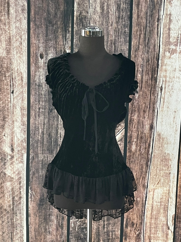 Black Velvet Top by Marrika Nakk