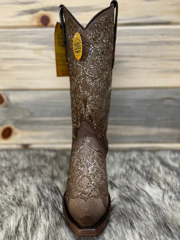 Corral Brown Boot with Glitter Embroidery C3763