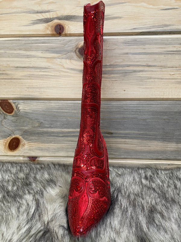 Helens Heart Red Sequin Tall Boot