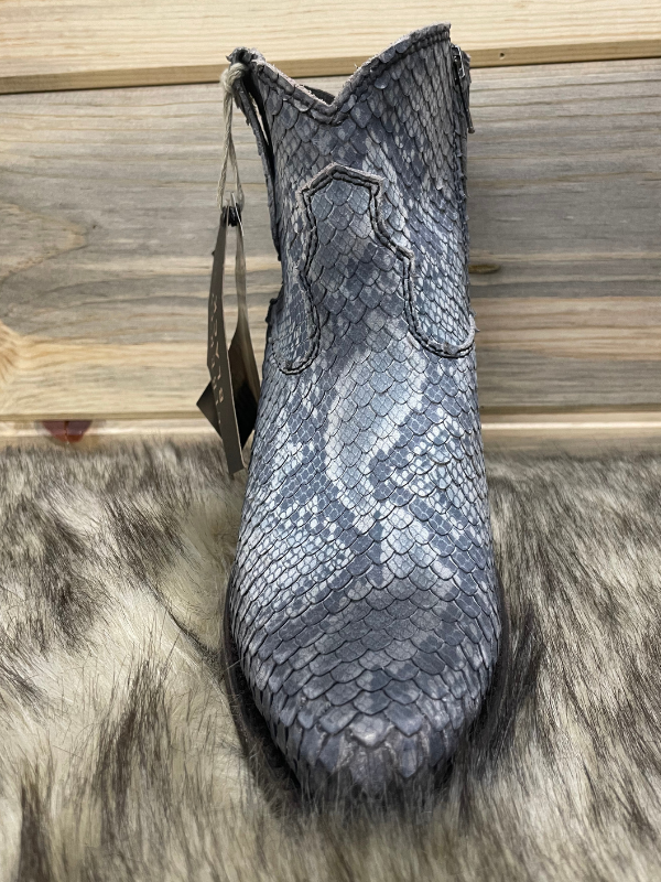 Liberty Black Snakeskin Bootie