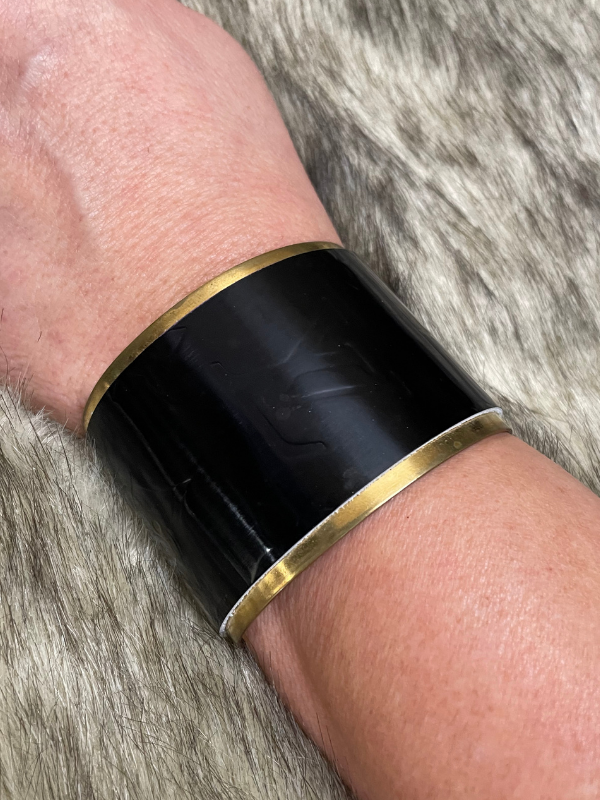 Black Patent Leather Bracelet