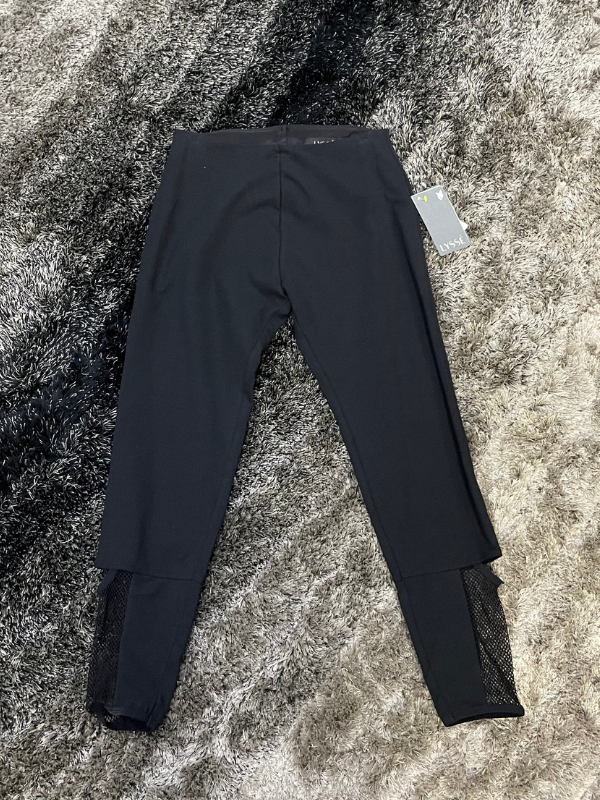 Lysse Black Capris with Mesh Cut Outs