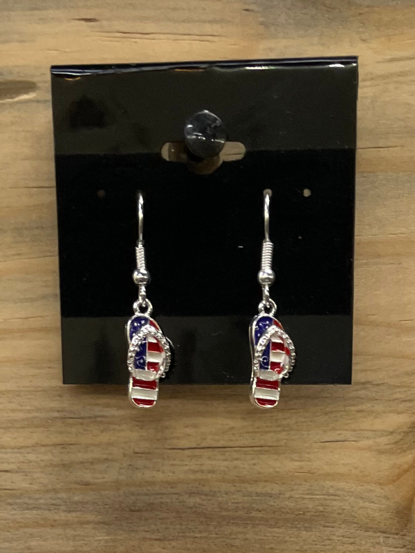 Flag Flip Flop Earrings