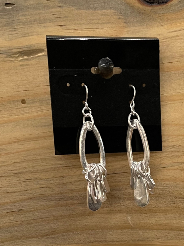 silver earrings