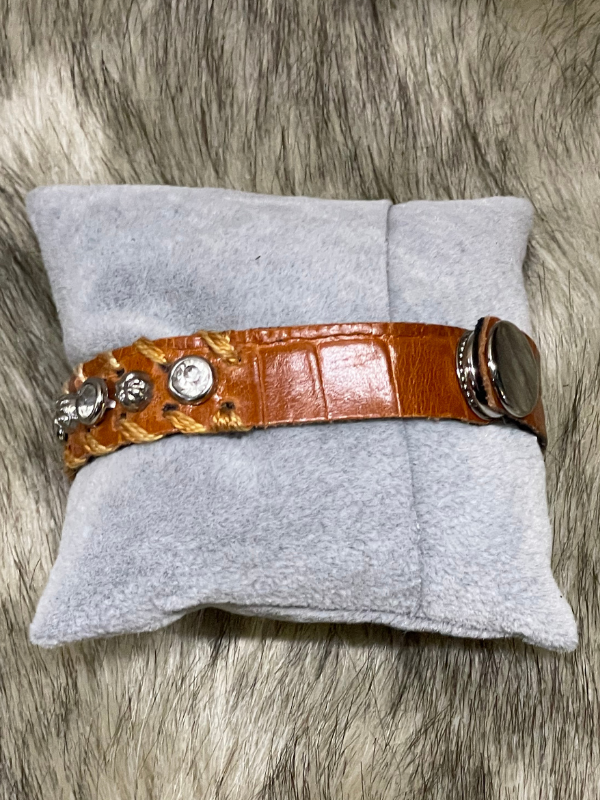 Orange Leather Bracelet