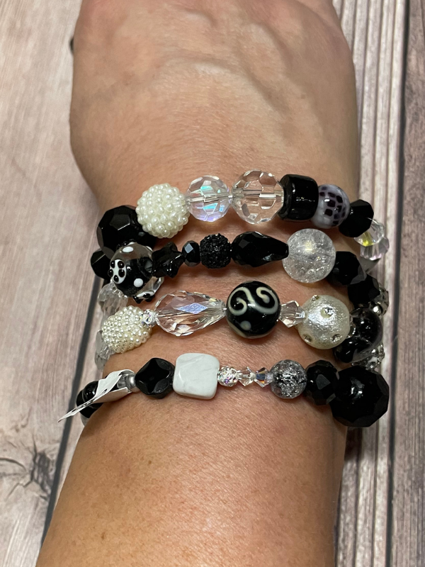 Black and White wrap bracelet