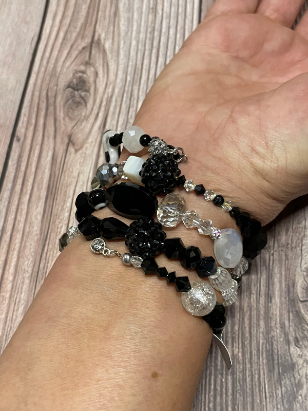 Black and White wrap bracelet