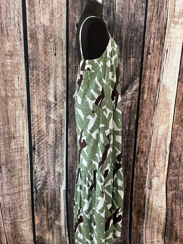 Green Leaves + Panther Maxi Dress by OO La La Denims & Diamonds Boutique Green Leaves + Panther Maxi Dress by OO La La Denims & Diamonds Boutique