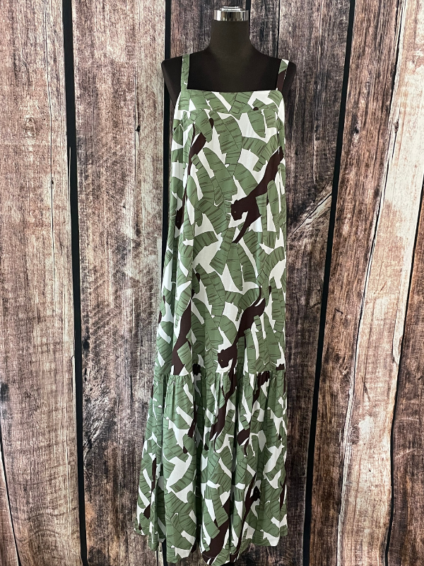 Green Leaves + Panther Maxi Dress by OO La La Green Leaves + Panther Maxi Dress by OO La La