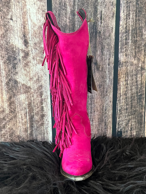 Pink Liberty Black Suede Boots