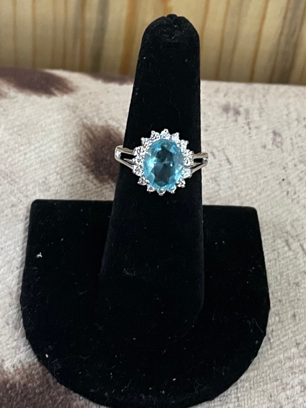 light blue ring