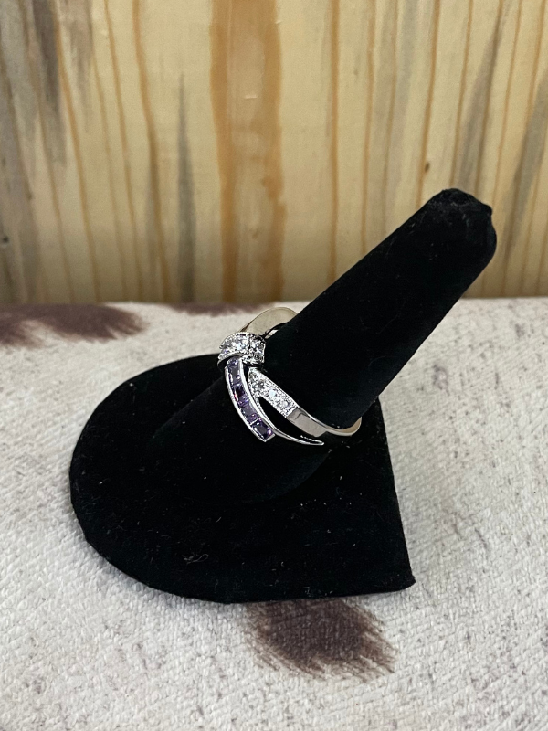 Purple and Clear with Tie Ring