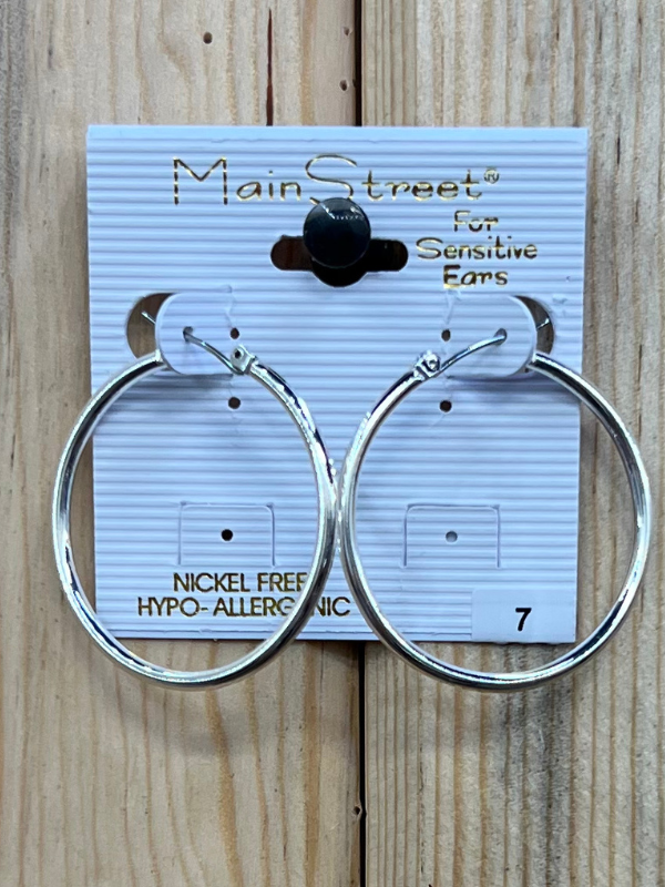 silver hoop earrings