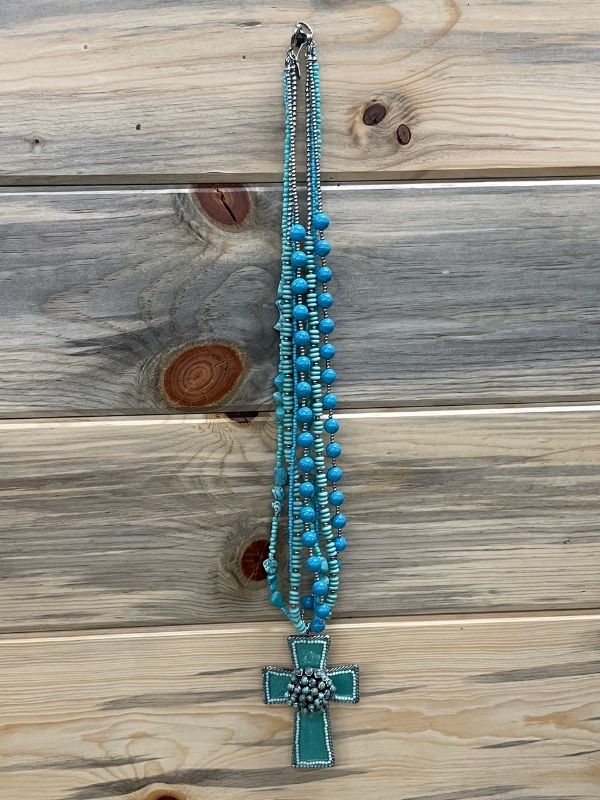 Turquoise Cross Necklace