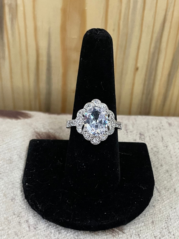 Large Stone with Thin Band Ring – Denims & Diamonds Boutique